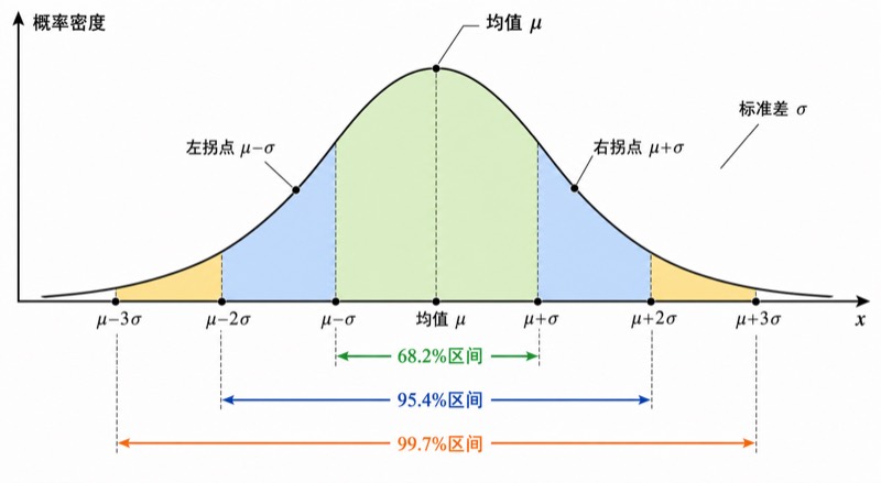 正态分布钟形曲线