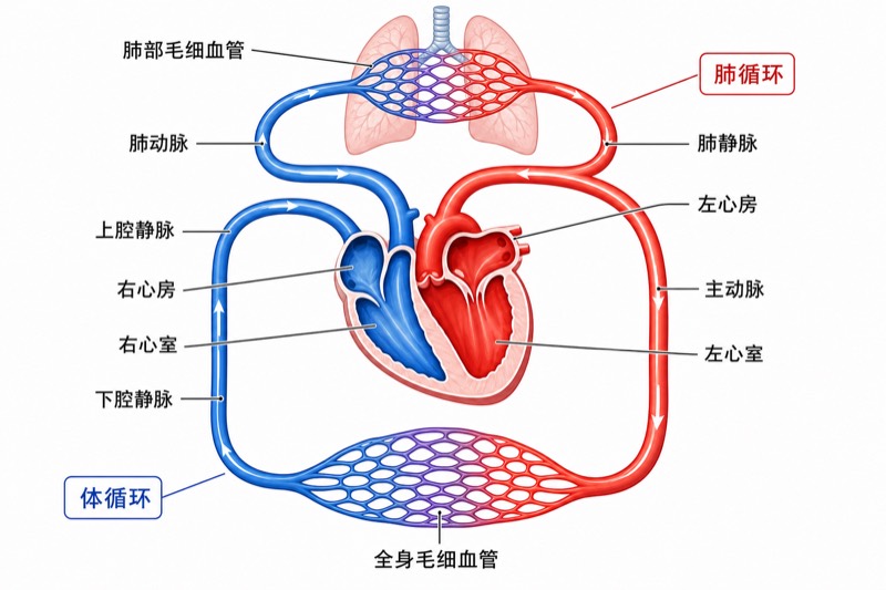 血液循环示意图