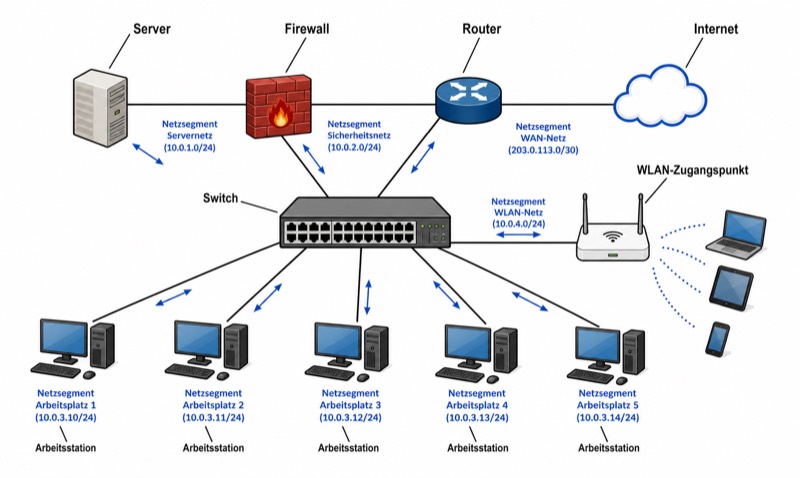 Diagramm einer Netzwerktopologie