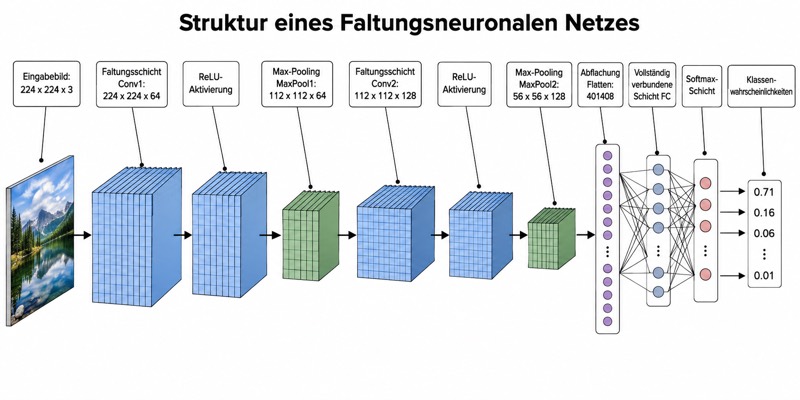 Architektur eines neuronalen Netzes · CNN