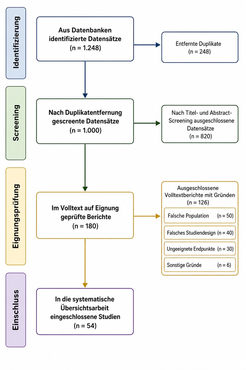 PRISMA-Flussdiagramm für systematische Übersichtsarbeiten