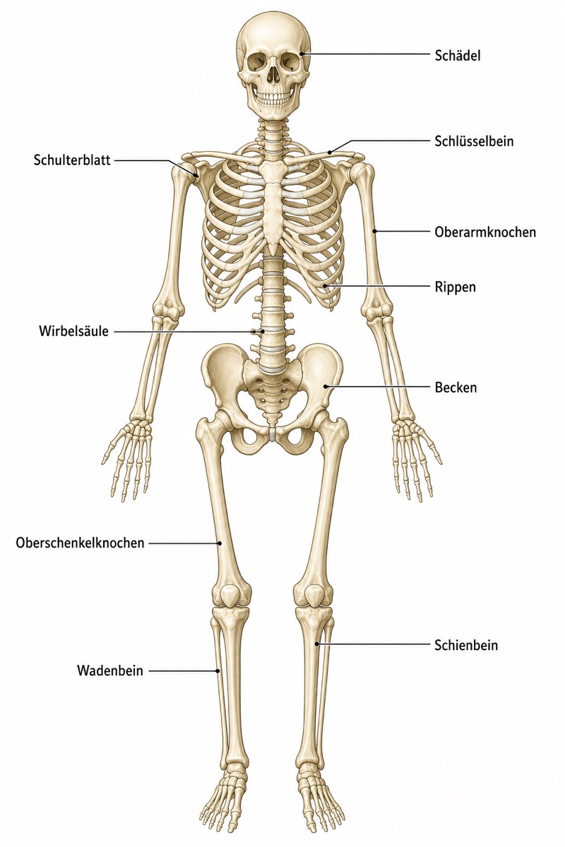 Das menschliche Skelettsystem