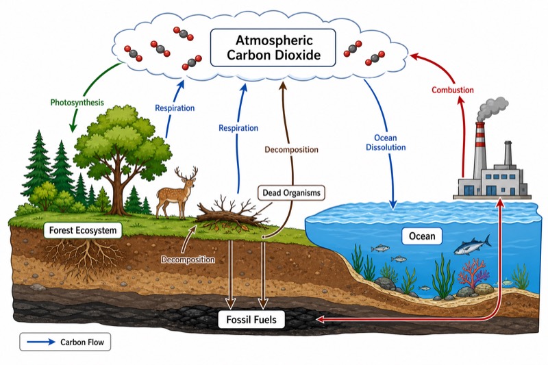 Carbon Cycle Diagram