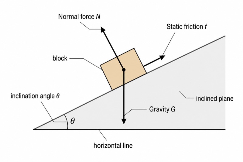 Free-Body Diagram on an Inclined Plane