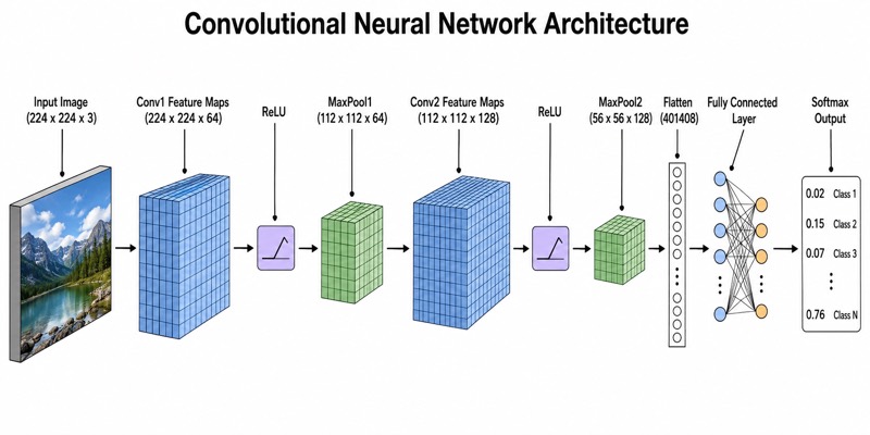 Neural Network Architecture Diagram (CNN)