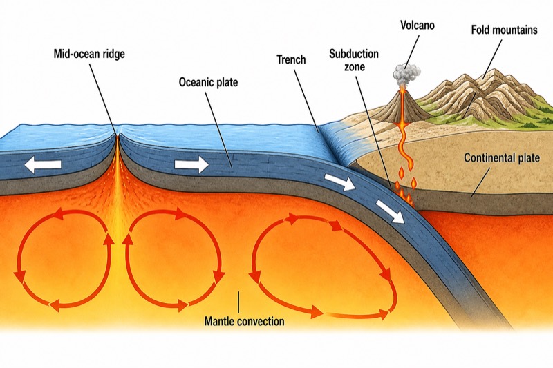 Plate Tectonics Diagram