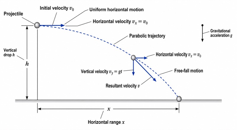 Components of Horizontal Projectile Motion