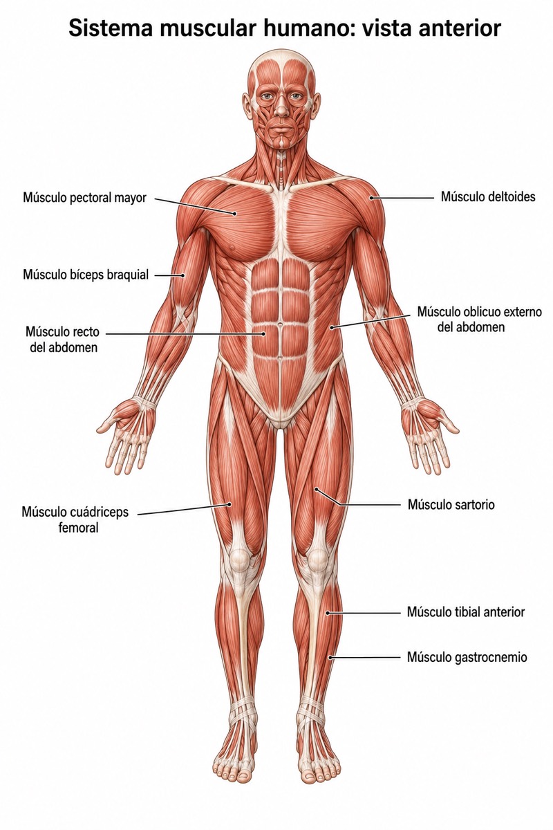 Anatomía del sistema muscular humano