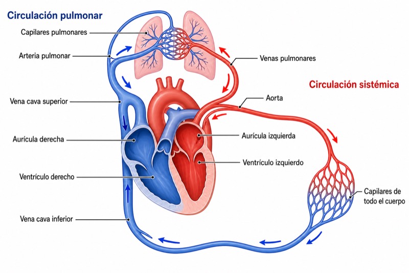 Diagrama de la circulación sanguínea