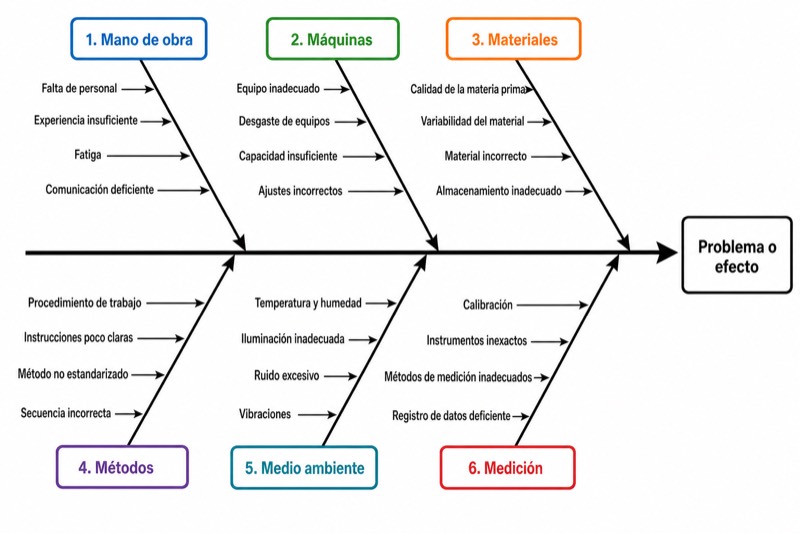 Diagrama de Ishikawa · Análisis causal