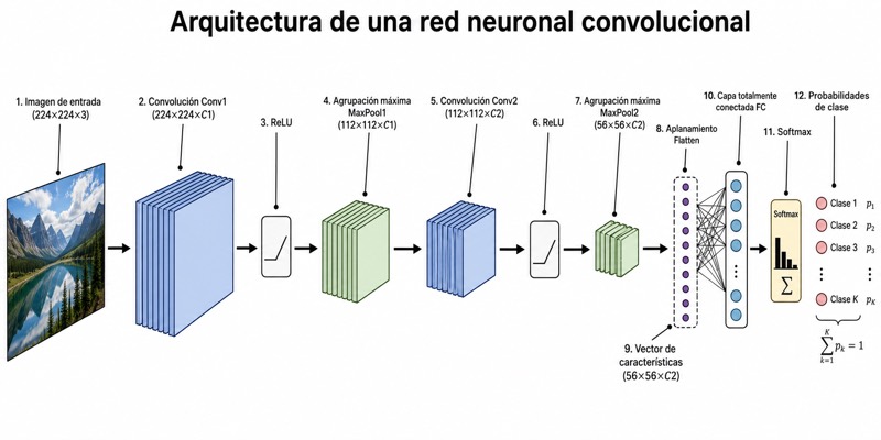 Arquitectura de una red neuronal · CNN