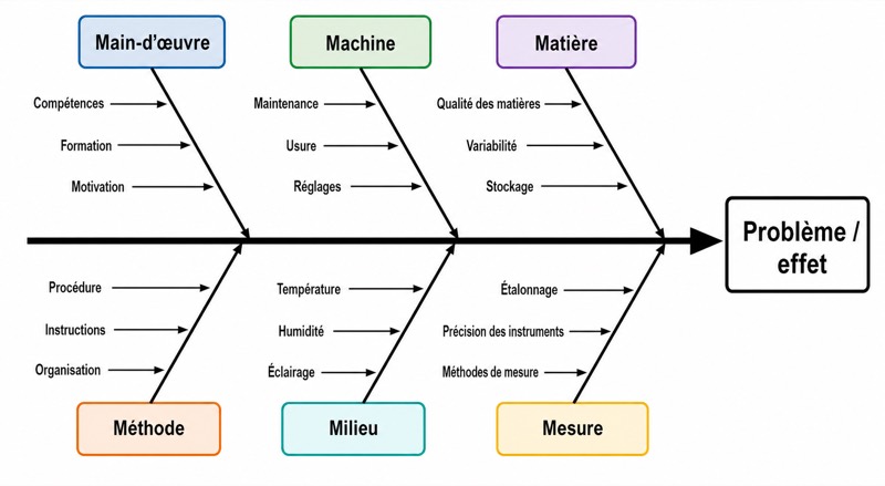 Diagramme en arêtes de poisson · analyse causale