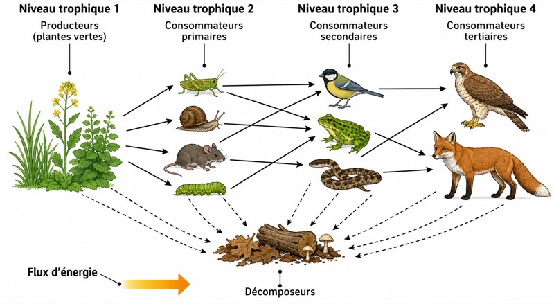 Réseau trophique et flux d’énergie