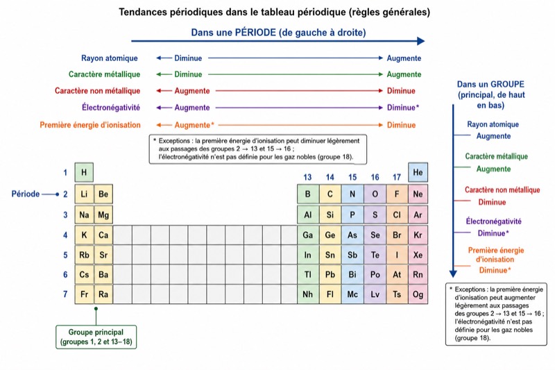 Évolution périodique des propriétés des éléments