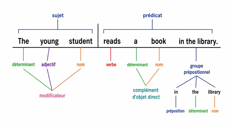 Diagramme d’analyse des constituants de la phrase