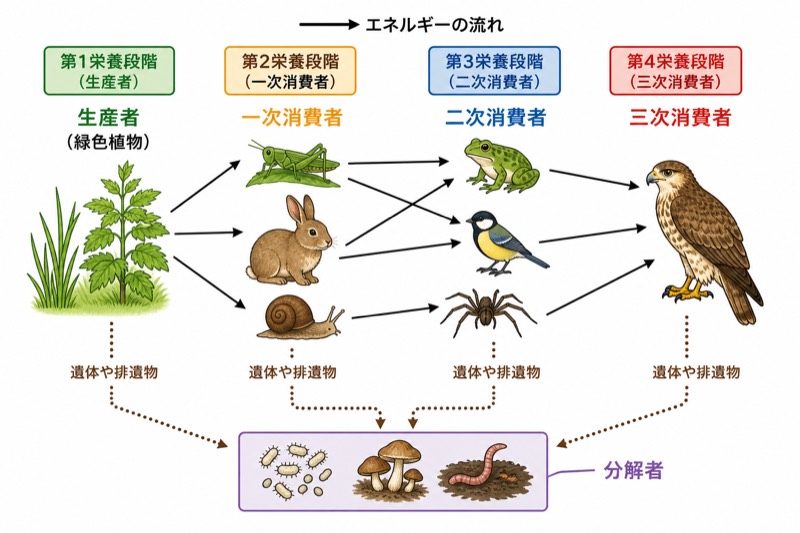 食物網とエネルギーの流れ