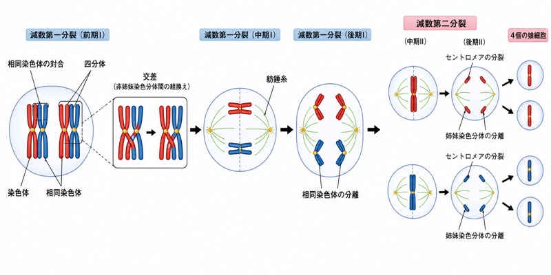 減数分裂の過程図