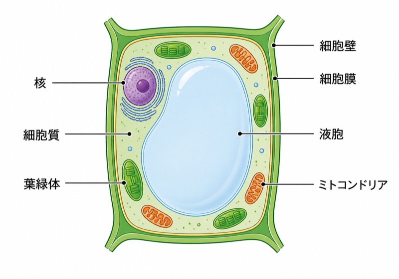 植物細胞の構造図