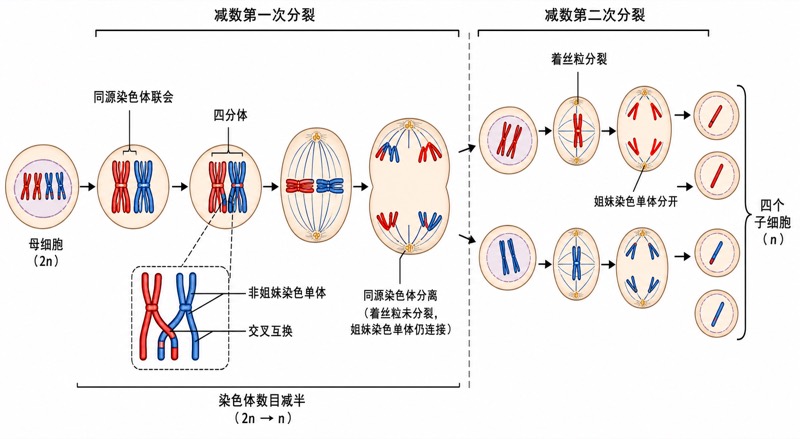 减数分裂过程图