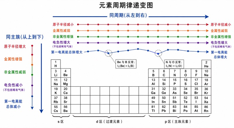 元素周期表递变规律