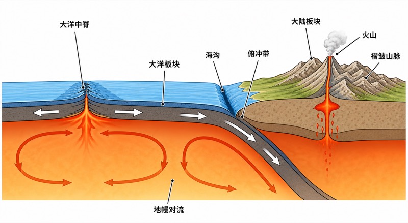 板块构造示意图
