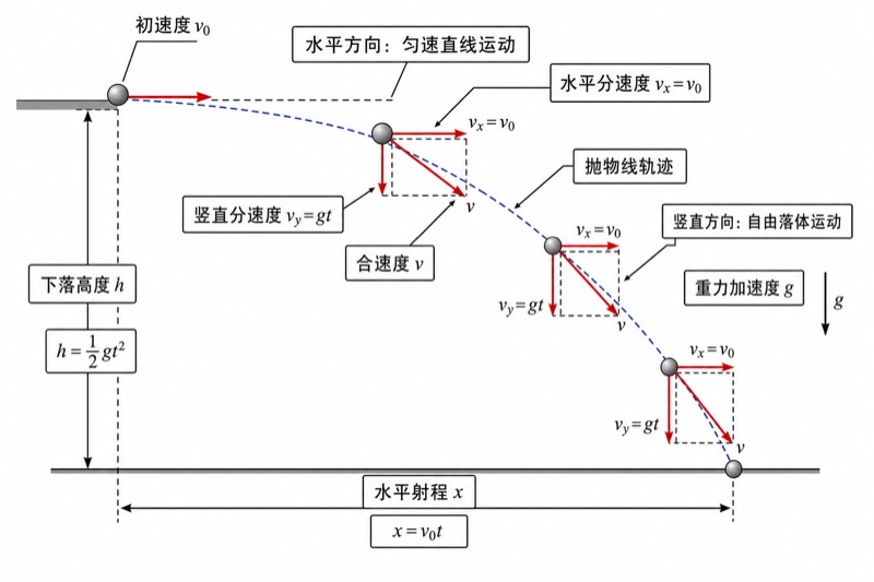 平抛运动分解图
