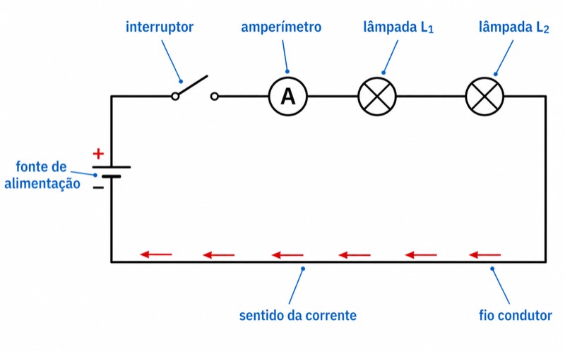 Diagrama de circuito em série
