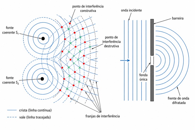 Interferência e difração de ondas