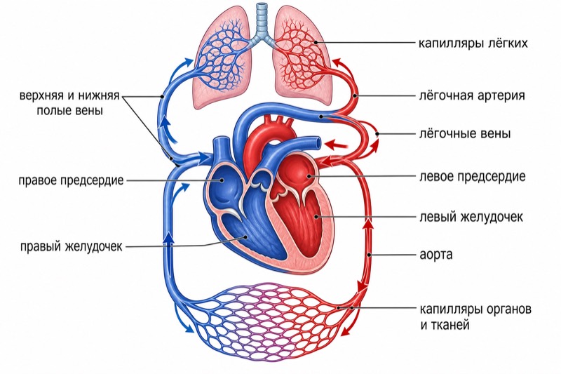Схема кровообращения