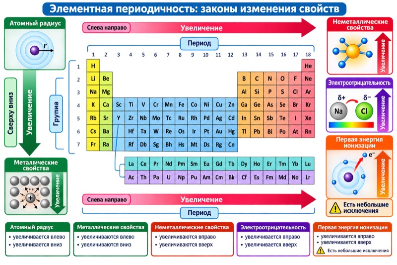 Периодические закономерности изменения свойств элементов