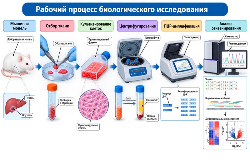 Научная иллюстрация · Ход эксперимента