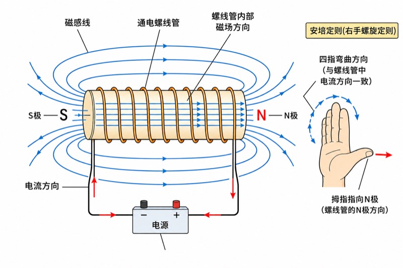 通电螺线管磁场