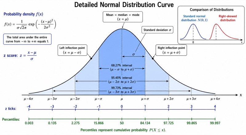 Detailed Bell Curve (University Level)