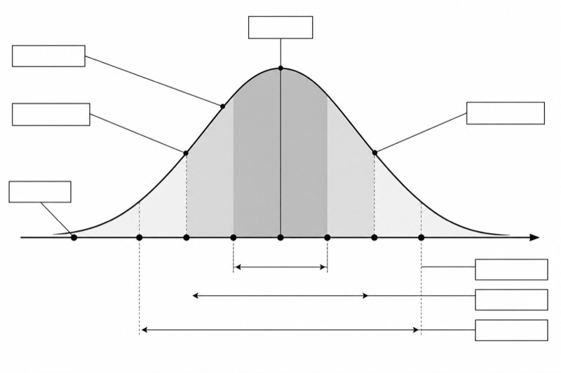 Unlabeled Bell Curve (Blank Worksheet)
