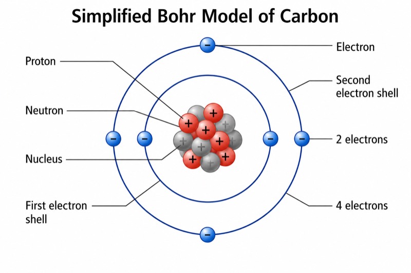 Simple Bohr Model Diagram for Middle School