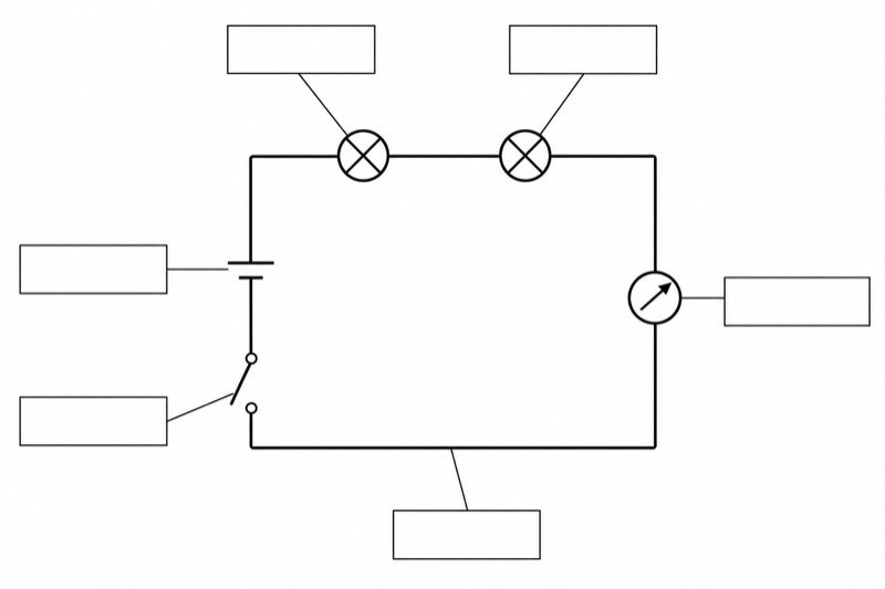 Unlabeled Circuit Diagram (Blank Worksheet)