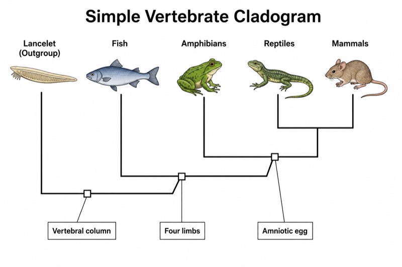 Simple Cladogram for Middle School