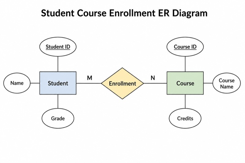 Simple ER Diagram for Middle School