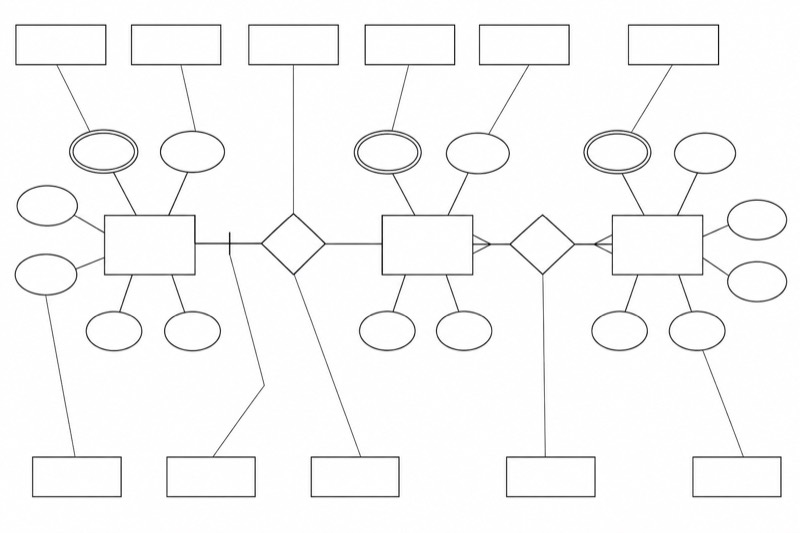 Unlabeled ER Diagram (Blank Worksheet)