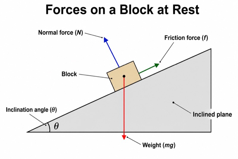 Simple Free Body Diagram for Middle School