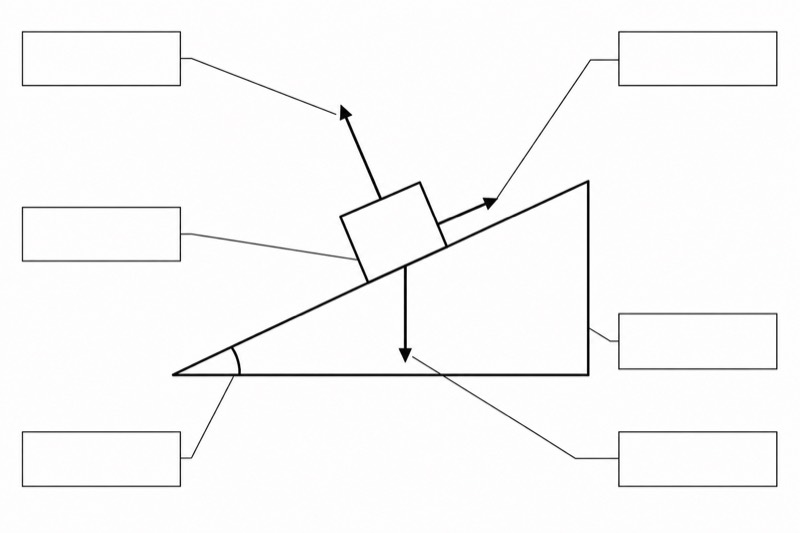 Unlabeled Free Body Diagram (Blank Worksheet)