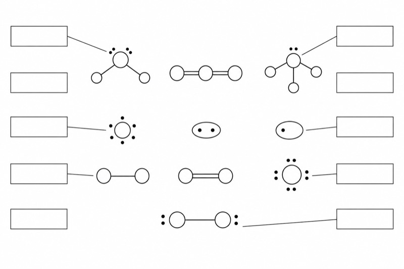 Unlabeled Lewis Structure Diagram (Blank Worksheet)