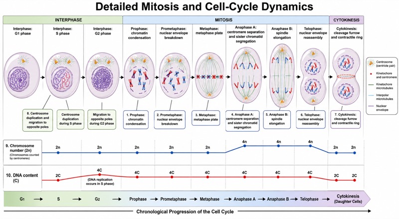 Detailed Mitosis Diagram (University Level)