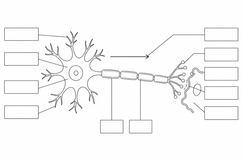 Unlabeled Neuron Diagram (Blank Worksheet)