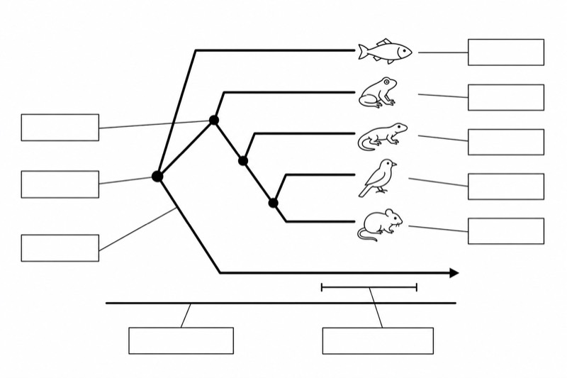 Unlabeled Phylogenetic Tree (Blank Worksheet)