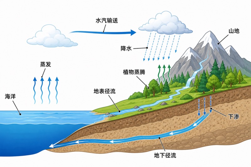 水循环示意图